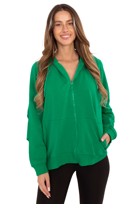 Zelená volnočasová blůza