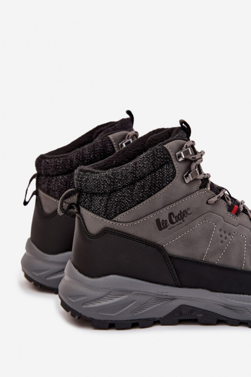 turistické boty  zateplené Lee Cooper LCJ-25-01-3722M šedá turistické boty  zateplené Lee Cooper LCJ-25-01-3722M šedá