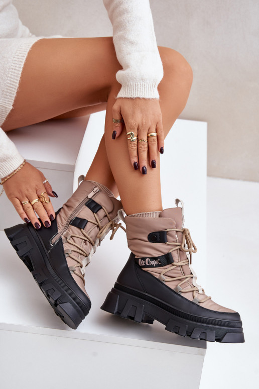 Sněhule   Lee Cooper LCJ-24-47-3143 béžové Sněhule   Lee Cooper LCJ-24-47-3143 béžové