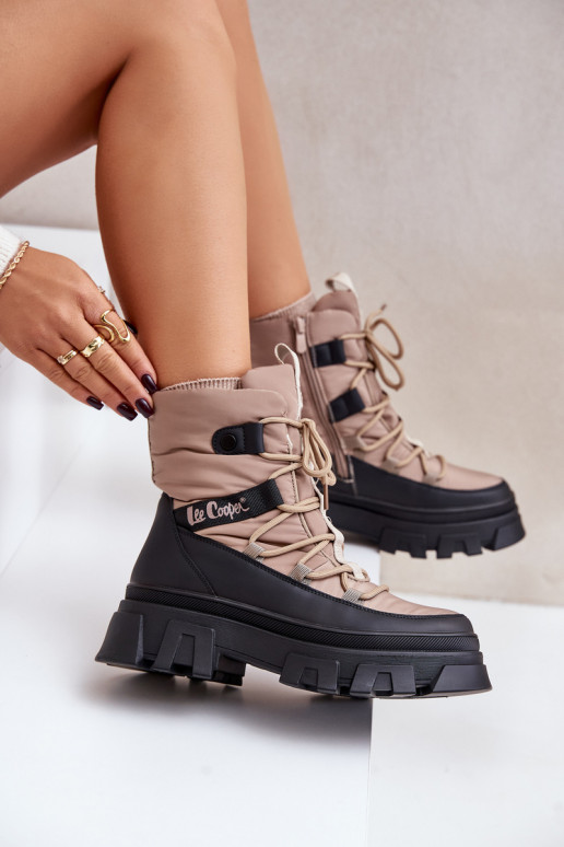 Sněhule   Lee Cooper LCJ-24-47-3143 béžové Sněhule   Lee Cooper LCJ-24-47-3143 béžové