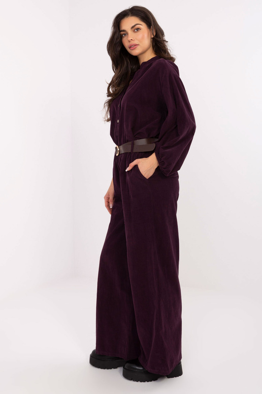 Kalhoty tmavě fialové