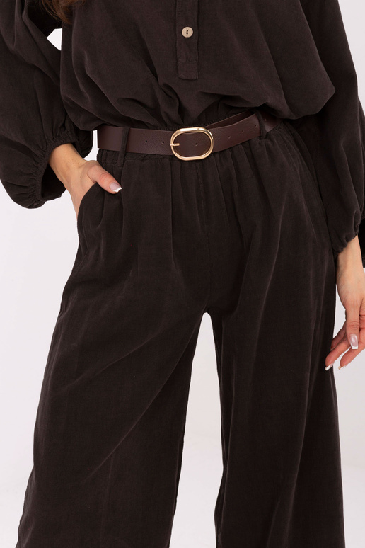 Kalhoty tmavě hnědé