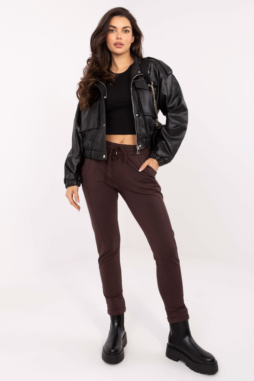 Sportovní kalhoty tmavě hnědé