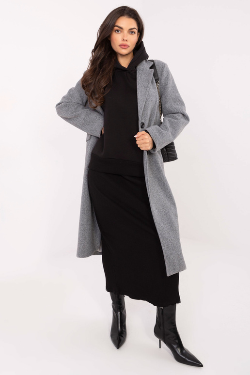 Modrý svetr se zipem, černý