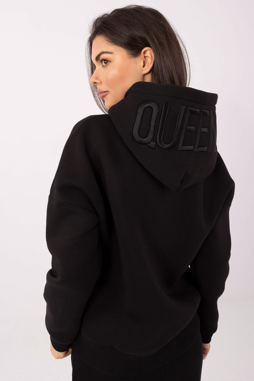 Modrý svetr se zipem, černý