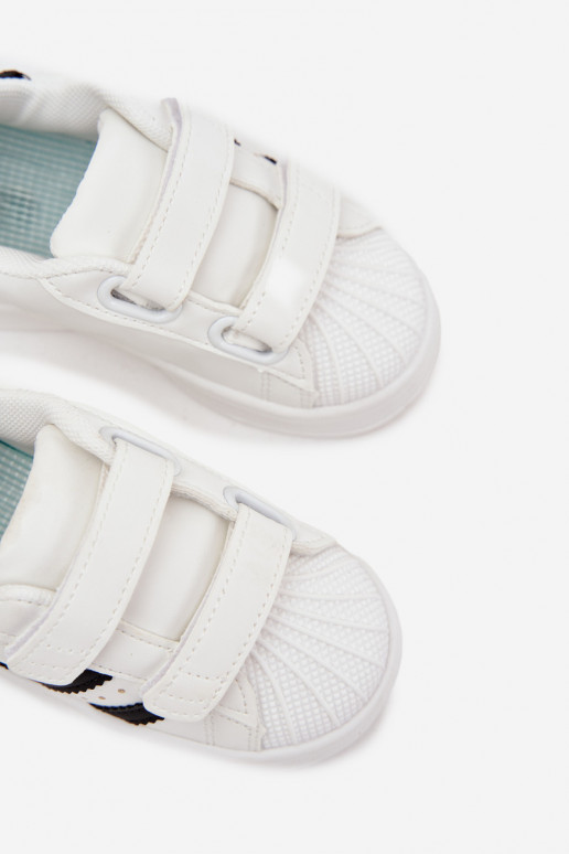 Dětská sportovní obuv Tenisky z ekologické kůže bílé Renel Dětská sportovní obuv Tenisky z ekologické kůže bílé Renel