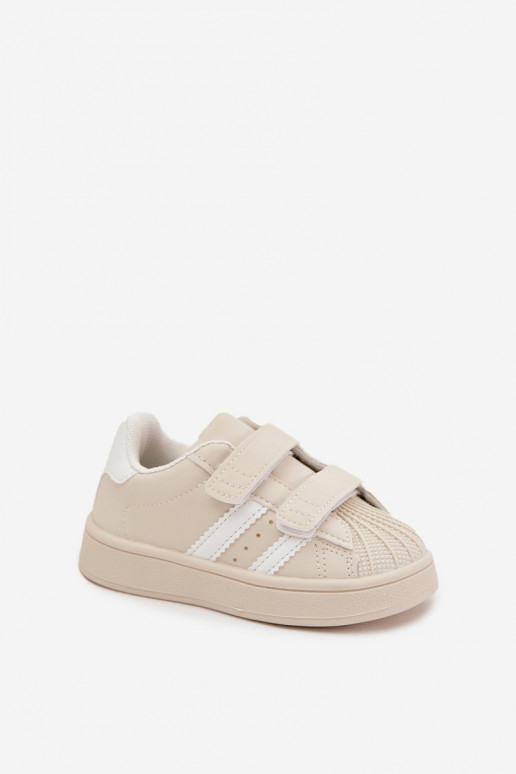 Dětská sportovní obuv Tenisky z ekologické kůže béžové Renel Dětská sportovní obuv Tenisky z ekologické kůže béžové Renel