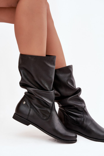 dlouhé boty  05057-20 Černé