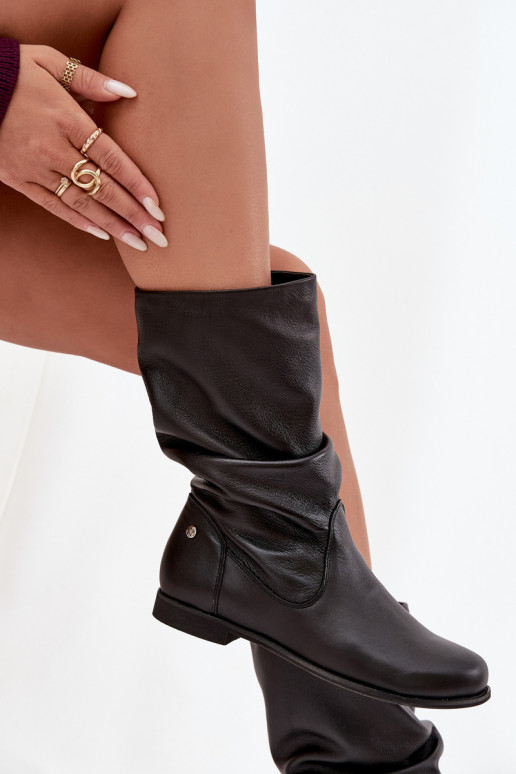 dlouhé boty  05057-20 Černé   dlouhé boty  05057-20 Černé