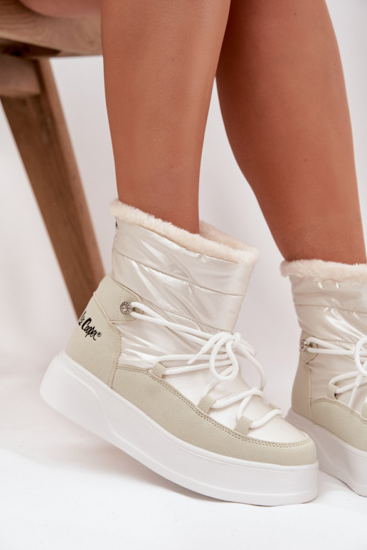 Sněhule  s platformou Lee Cooper LCJ-25-03-3815 bílé Sněhule  s platformou Lee Cooper LCJ-25-03-3815 bílé