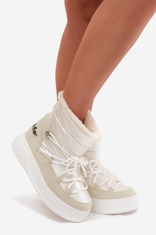 Sněhule  s platformou Lee Cooper LCJ-25-03-3815 bílé Sněhule  s platformou Lee Cooper LCJ-25-03-3815 bílé