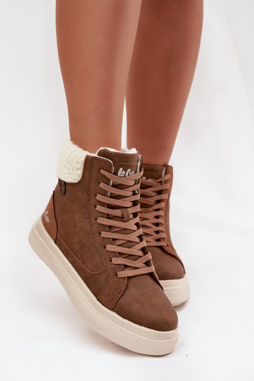 zimní boty  se zateplením Lee Cooper LCJ-25-01-3735 hnědá zimní boty  se zateplením Lee Cooper LCJ-25-01-3735 hnědá