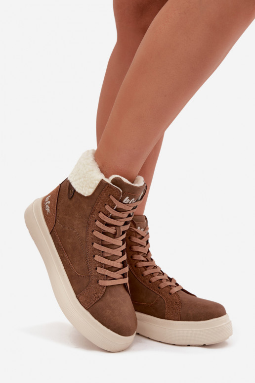 zimní boty  se zateplením Lee Cooper LCJ-25-01-3735 hnědá zimní boty  se zateplením Lee Cooper LCJ-25-01-3735 hnědá