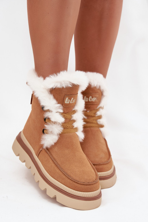 Sněhule  Z Naturalnego Zamszu Lee Cooper LCJ-25-01-3738 Camel Sněhule  Z Naturalnego Zamszu Lee Cooper LCJ-25-01-3738 Camel