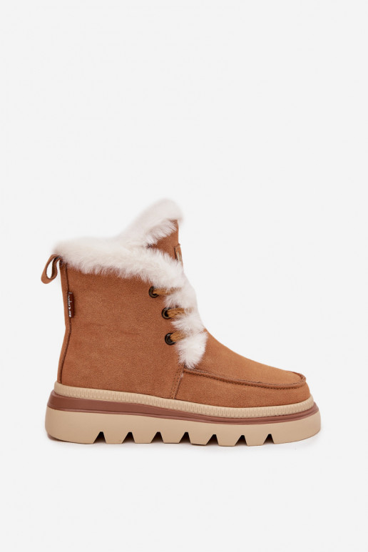 Sněhule  Z Naturalnego Zamszu Lee Cooper LCJ-25-01-3738 Camel Sněhule  Z Naturalnego Zamszu Lee Cooper LCJ-25-01-3738 Camel