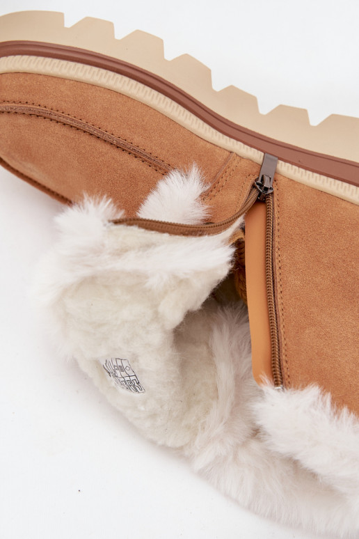 Sněhule  Z Naturalnego Zamszu Lee Cooper LCJ-25-01-3738 Camel Sněhule  Z Naturalnego Zamszu Lee Cooper LCJ-25-01-3738 Camel