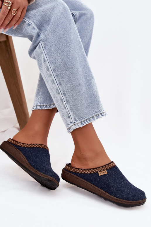 Pantofle  Z Haftem Inblu NL000009 tmavě modrá Pantofle  Z Haftem Inblu NL000009 tmavě modrá