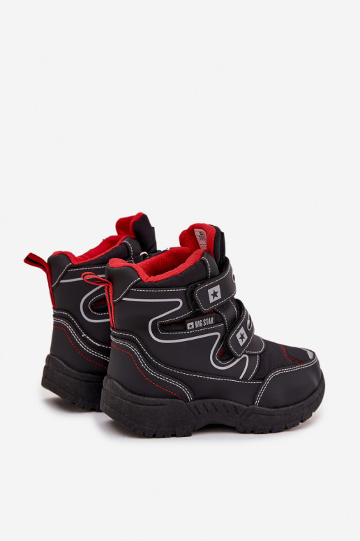 zateplené Dětské boty do sněhu boty Big Star OO374049 Černé