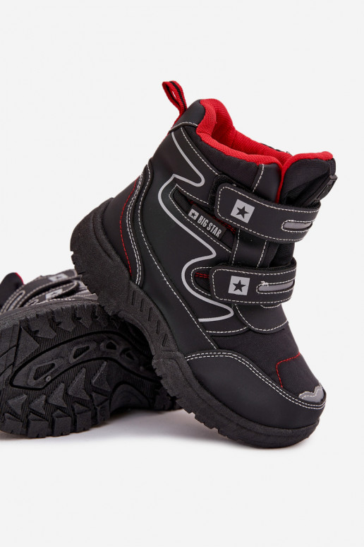 zateplené Dětské boty do sněhu boty Big Star OO374049 Černé