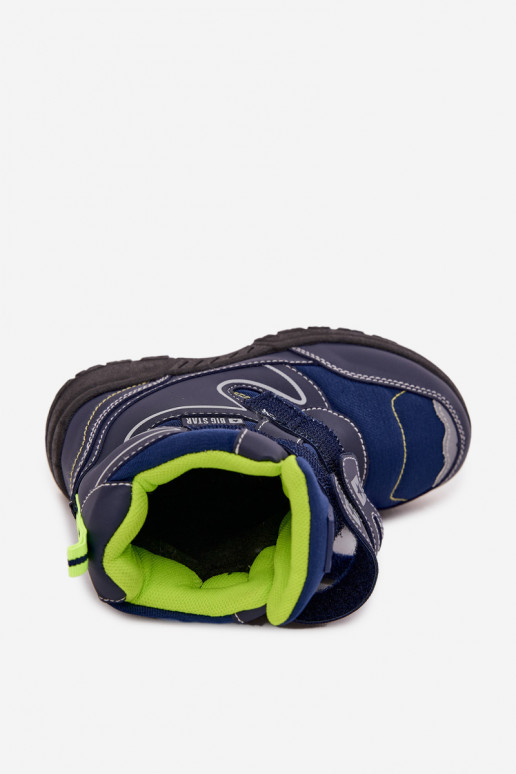 zateplené Dětské boty do sněhu boty Big Star OO374048 tmavě modrá