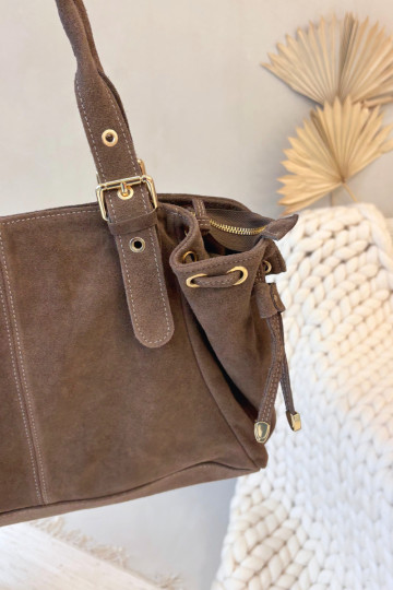 Skórzana Zamszowa Kabelka  Ovelia 2