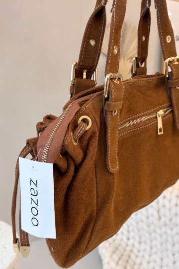 Kabelka Z Naturalnego Zamszu hnědáDanira 2