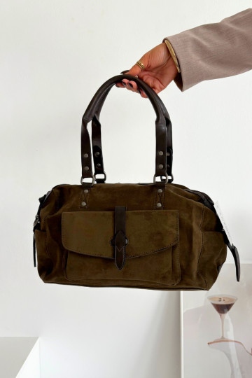 Kabelka Z z eko semišeu khaki Gressa