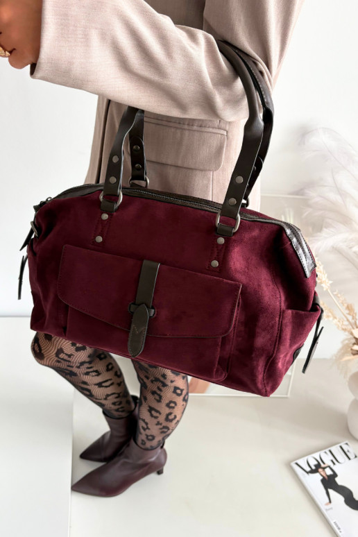 Kabelka Z z eko semišeu vínová Gressa Kabelka Z z eko semišeu vínová Gressa