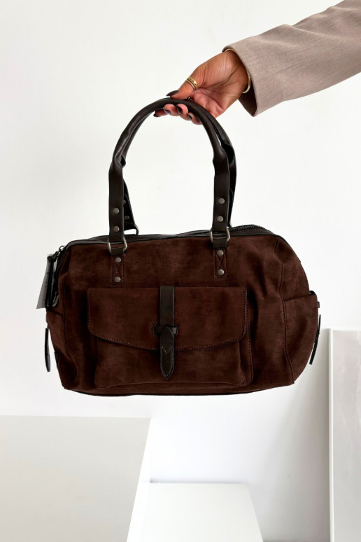 Kabelka Z z eko semišeu Czekoladowa Gressa Kabelka Z z eko semišeu Czekoladowa Gressa