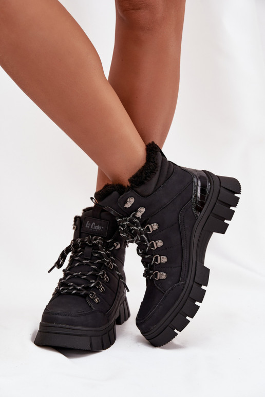 zateplené boty  Lee Cooper LCJ-25-31-3911 Černé zateplené boty  Lee Cooper LCJ-25-31-3911 Černé