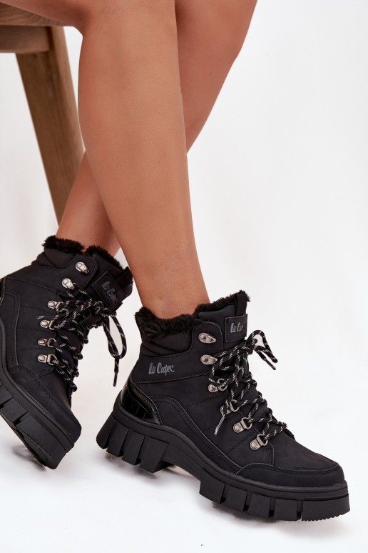 zateplené boty  Lee Cooper LCJ-25-31-3911 Černé zateplené boty  Lee Cooper LCJ-25-31-3911 Černé