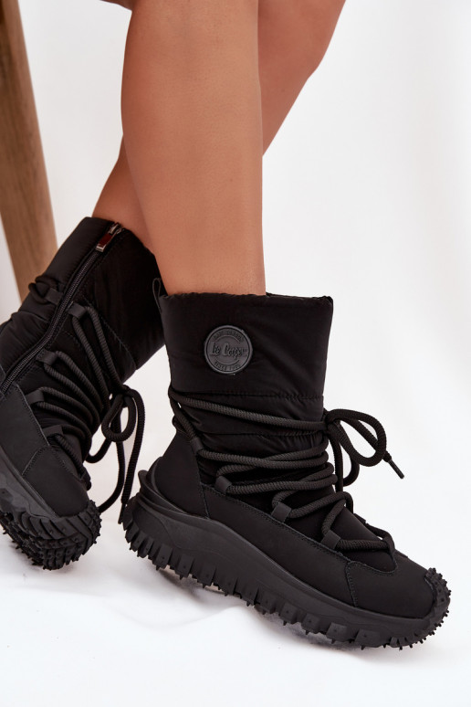 Sněhule s platformou Lee Cooper LCJ-25-12-3660 Černé  Sněhule s platformou Lee Cooper LCJ-25-12-3660 Černé