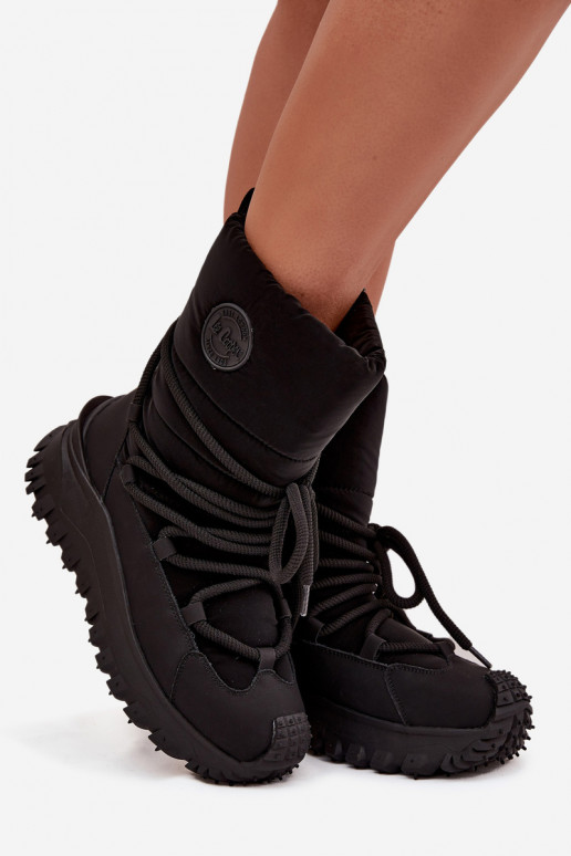 Sněhule s platformou Lee Cooper LCJ-25-12-3660 Černé  Sněhule s platformou Lee Cooper LCJ-25-12-3660 Černé