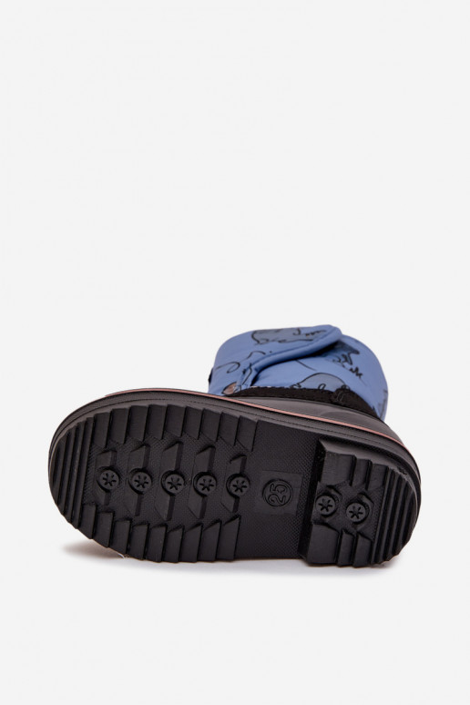 Sněhule Dětské se samolepicími uzávěry Lee Cooper LCJ-25-10-3774 modrá Sněhule Dětské se samolepicími uzávěry Lee Cooper LCJ-25-10-3774 modrá