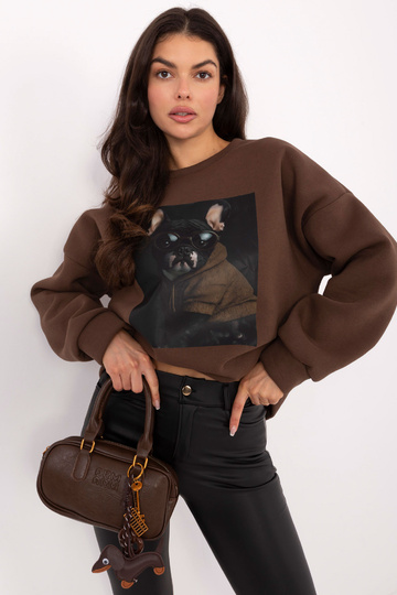 Mikina hnědé barvy 2