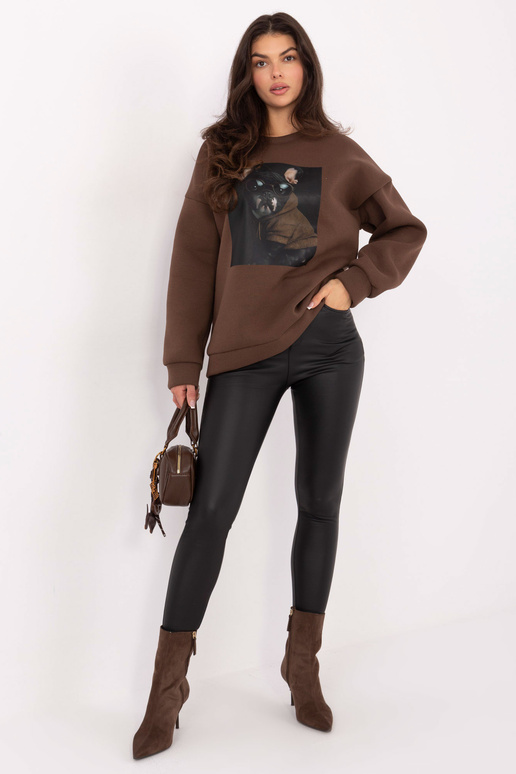 Mikina hnědé barvy