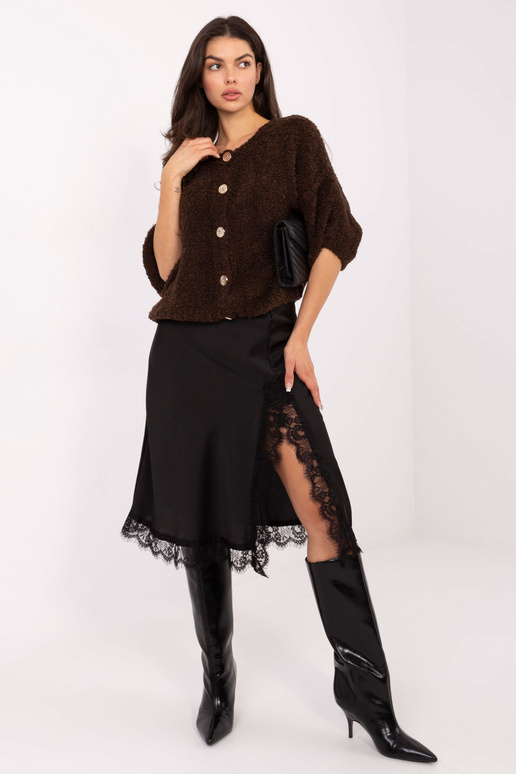 Tmavě hnědý svetr IT