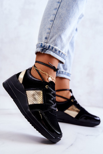  ze semiše tenisky  Černé Larson