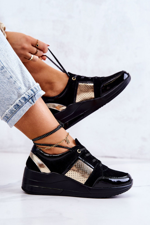  ze semiše tenisky  Černé Larson