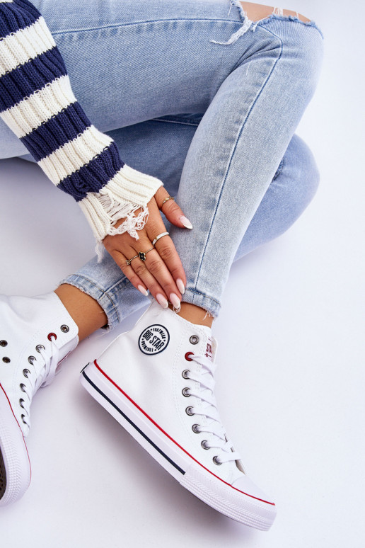   ležérní obuv s borovicovou šiškou Big Star T274026 bílé