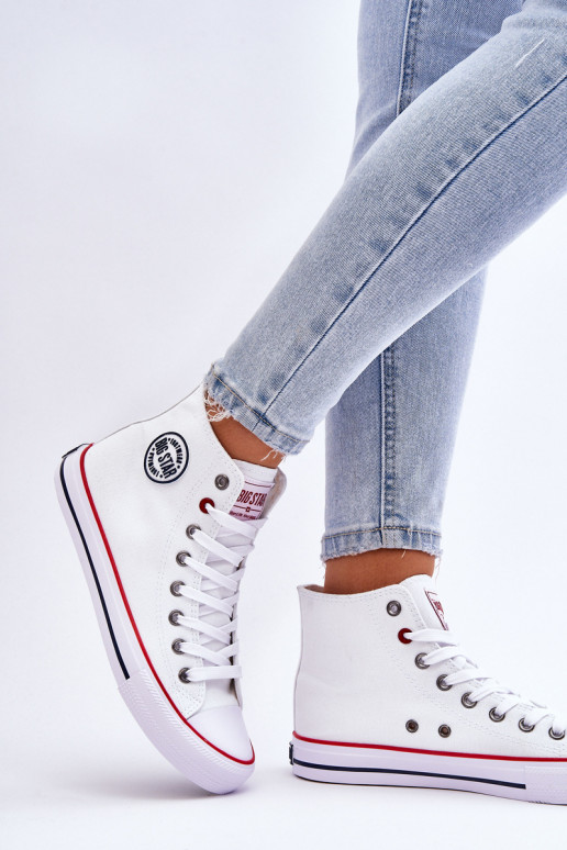   ležérní obuv s borovicovou šiškou Big Star T274026 bílé