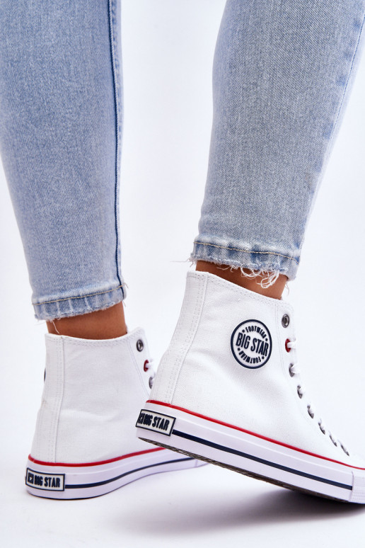   ležérní obuv s borovicovou šiškou Big Star T274026 bílé