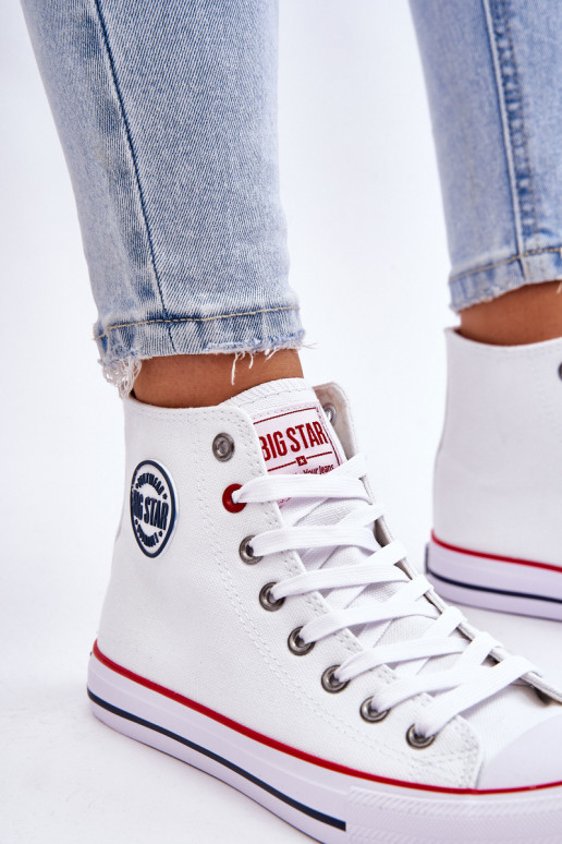   ležérní obuv s borovicovou šiškou Big Star T274026 bílé