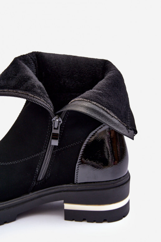   Dřeváky s širokými podpatky Černé Shendete