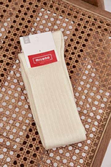 Podkolanówki Z Wełny MERINO slonová kost