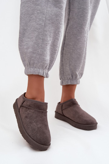 Sněhule  zateplené s kožešinou uvnitř šedá Serenne 2