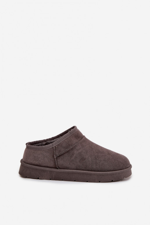 Sněhule  zateplené s kožešinou uvnitř šedá Serenne