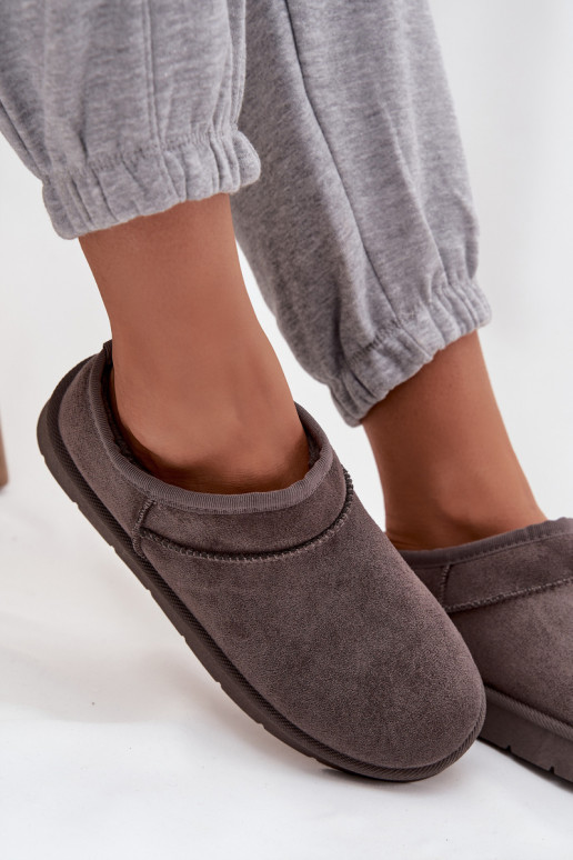 Sněhule  zateplené s kožešinou uvnitř šedá Serenne