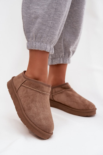 Sněhule  zateplené s kožešinou uvnitř hnědá Serenne 2