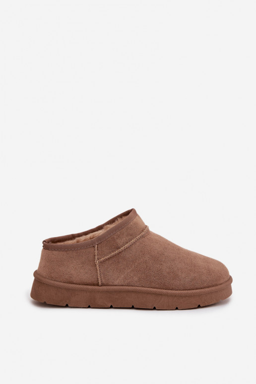 Sněhule  zateplené s kožešinou uvnitř hnědá Serenne